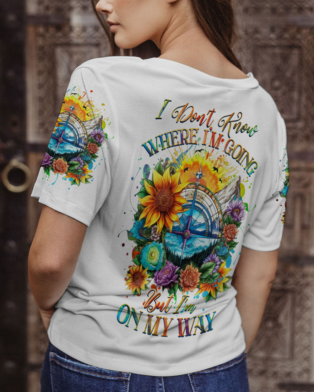 I DON'T KNOW WHERE I'M GOING COMPASS ALL OVER PRINT - YHHG1306233