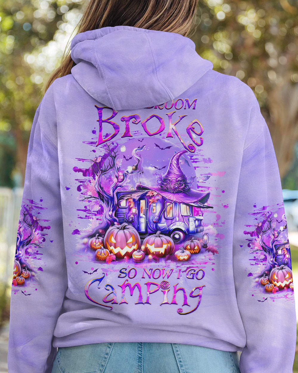 MY BROOM BROKE SO NOW HALLOWEEN CAMPING ALL OVER PRINT - YHHG1408232