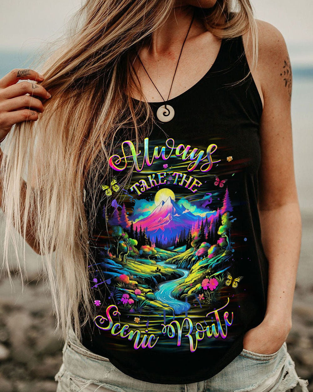 ALWAYS TAKE THE SCENIC ROUTE ALL OVER PRINT - YHHG2511241
