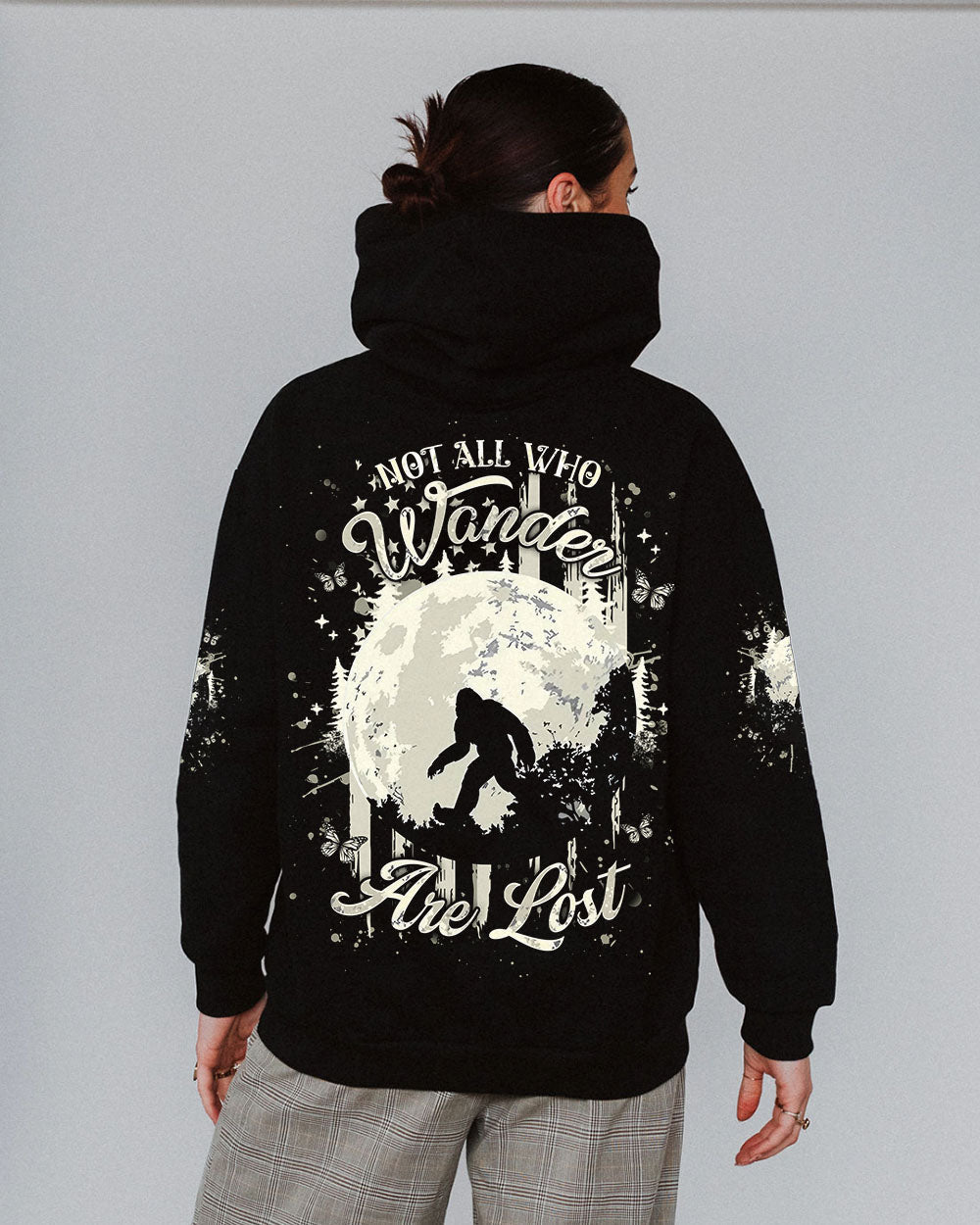 NOT ALL WHO WANDER ARE LOST BIGFOOT COMPASS ALL OVER PRINT - YHHG2911241