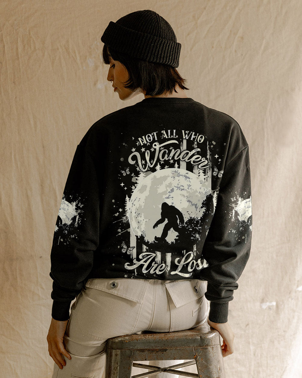 NOT ALL WHO WANDER ARE LOST BIGFOOT COMPASS ALL OVER PRINT - YHHG2911241