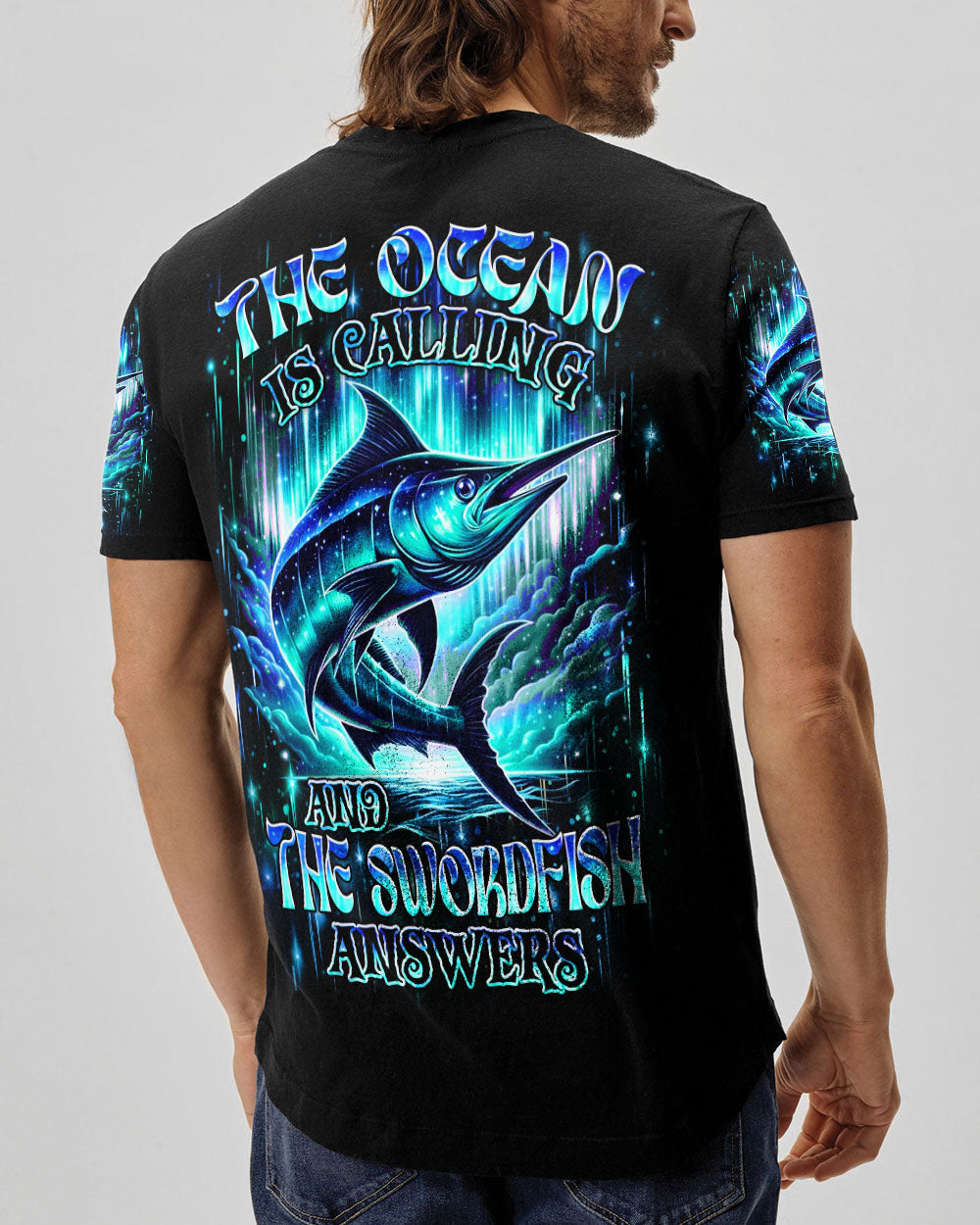 THE OCEAN IS CALLING & THE SWORDFISH ANSWERS FISHING ALL OVER PRINT - YHHN1902253