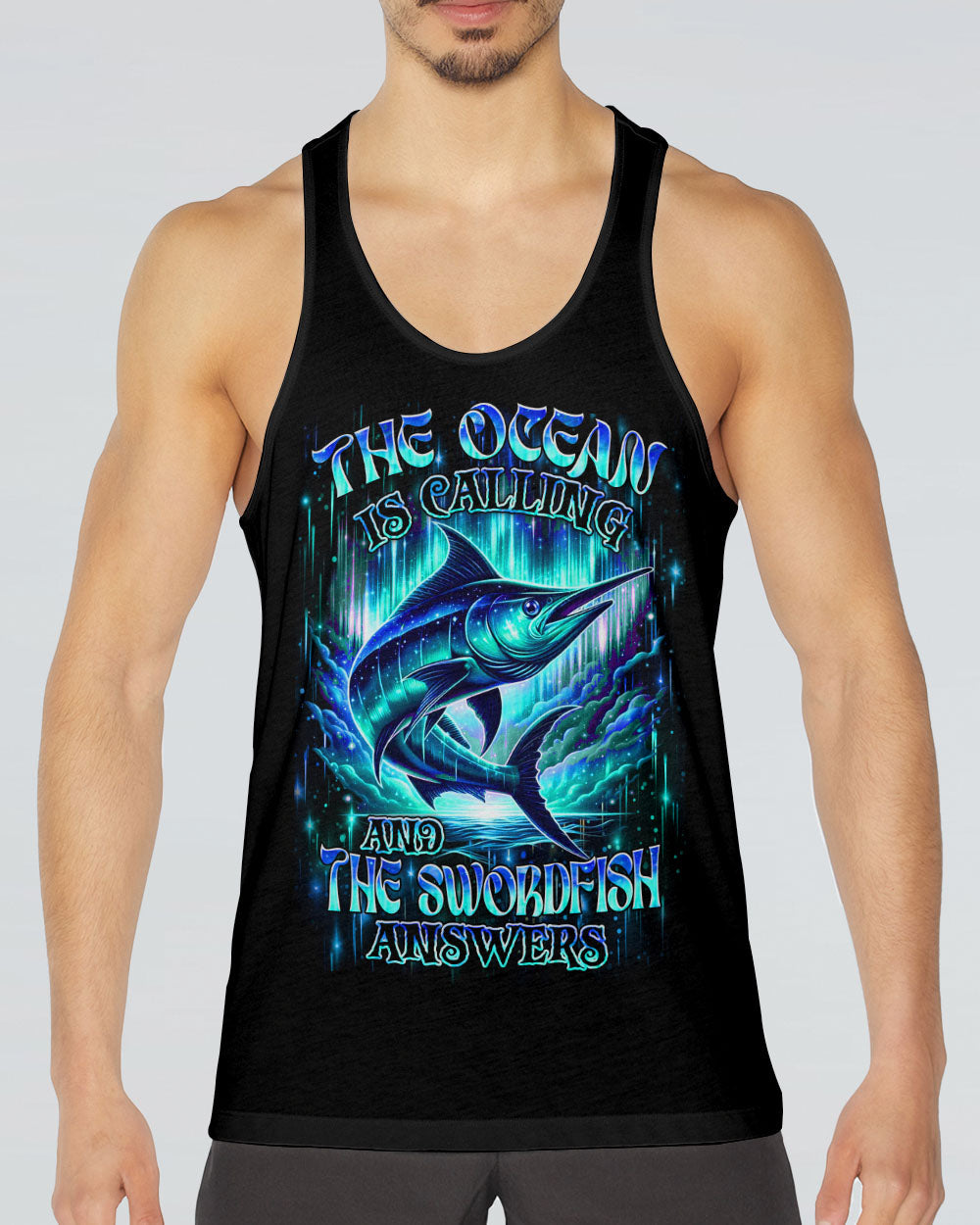 THE OCEAN IS CALLING & THE SWORDFISH ANSWERS FISHING ALL OVER PRINT - YHHN1902253