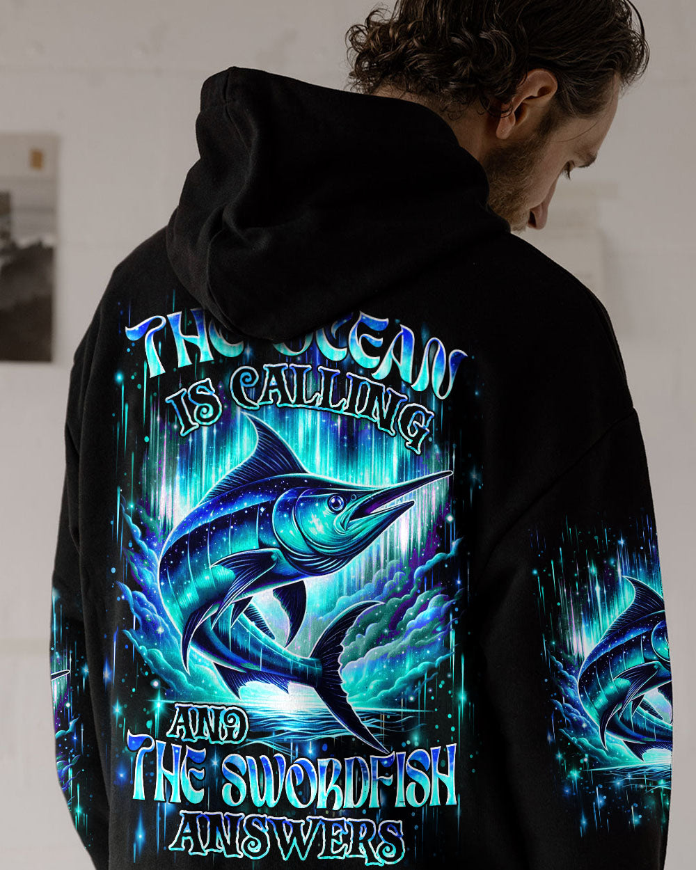 THE OCEAN IS CALLING & THE SWORDFISH ANSWERS FISHING ALL OVER PRINT - YHHN1902253
