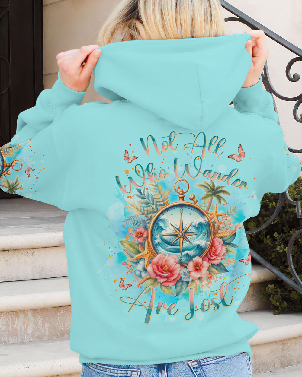 NOT ALL WHO WANDER ARE LOST COMPASS ALL OVER PRINT - YHKD2711232
