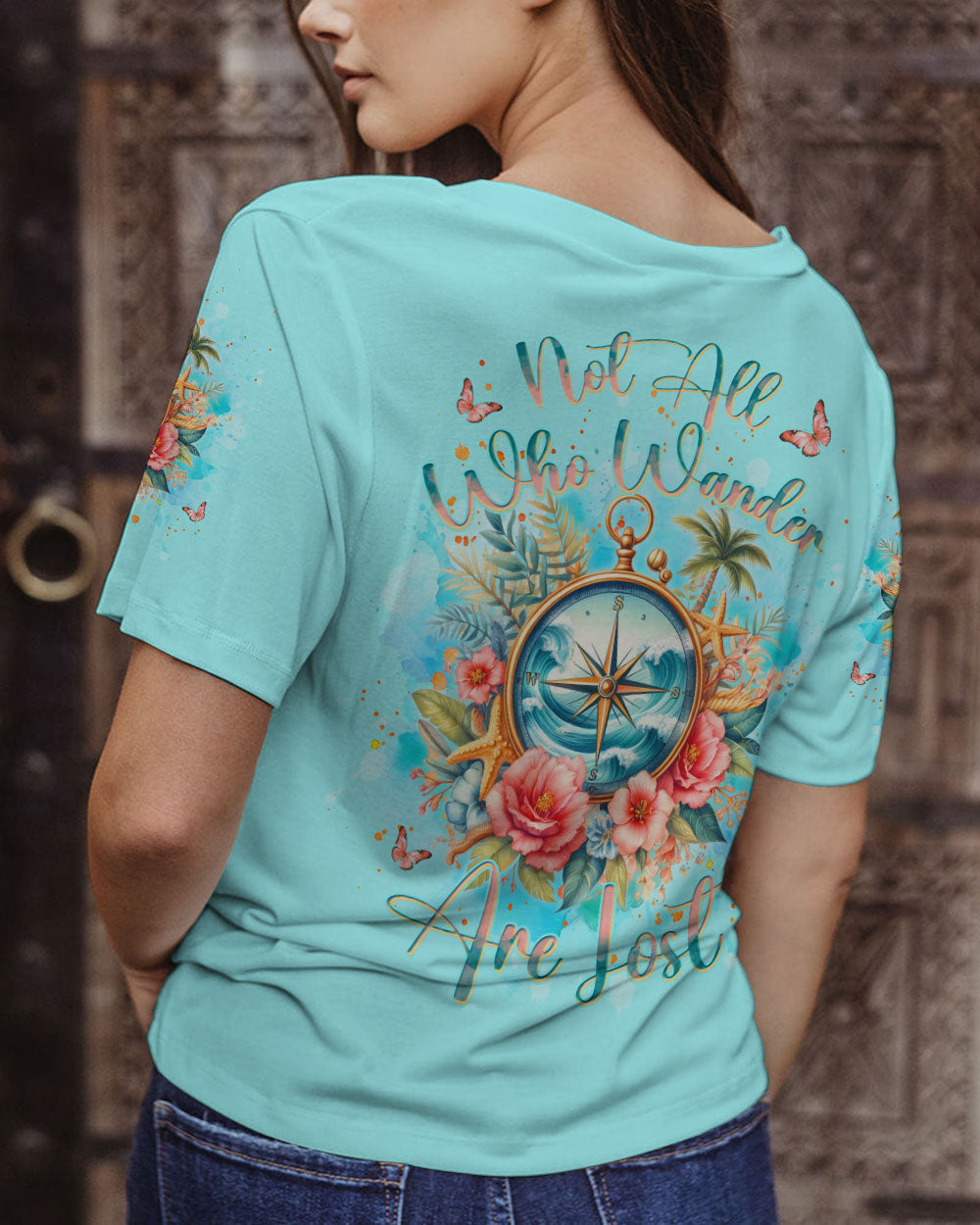 NOT ALL WHO WANDER ARE LOST COMPASS ALL OVER PRINT - YHKD2711232