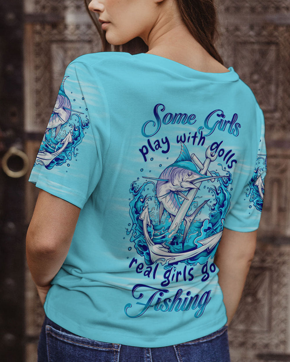 REAL GIRLS GO FISHING ALL OVER PRINT - YHLN1007231