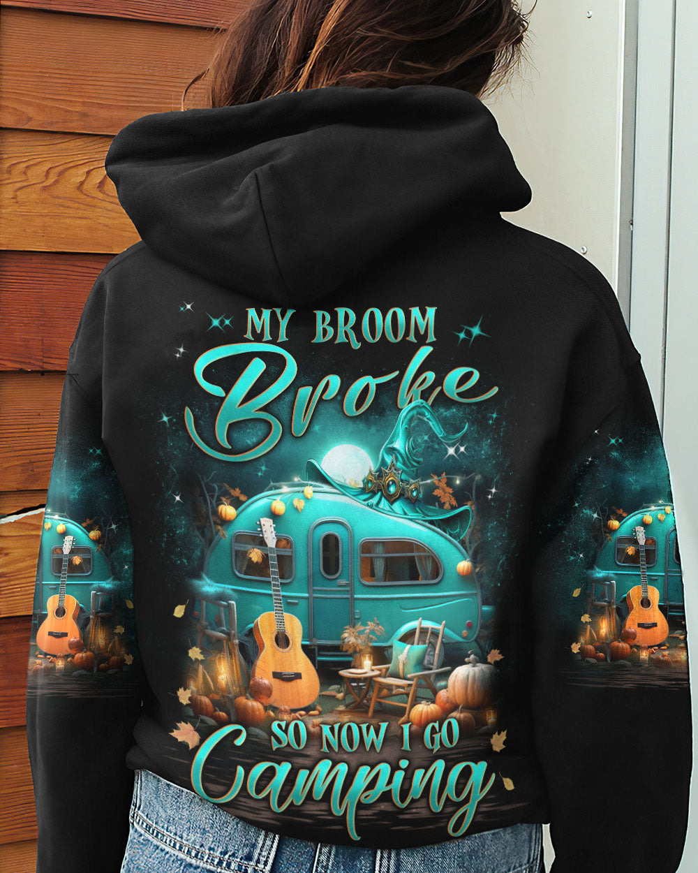 MY BROOM BROKE SO NOW HALLOWEEN CAMPING ALL OVER PRINT - YHLN1008232