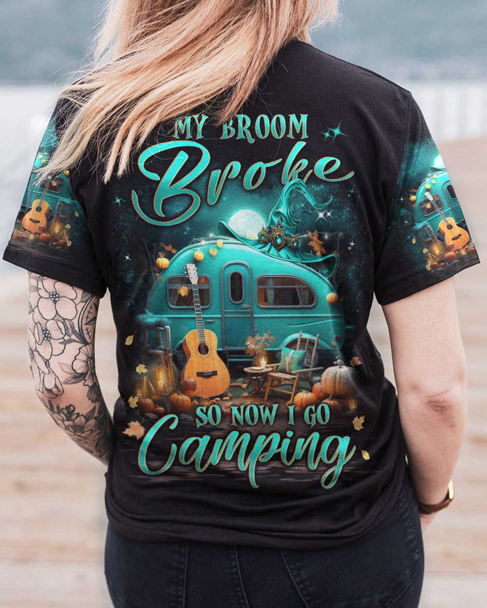 MY BROOM BROKE SO NOW HALLOWEEN CAMPING ALL OVER PRINT - YHLN1008232