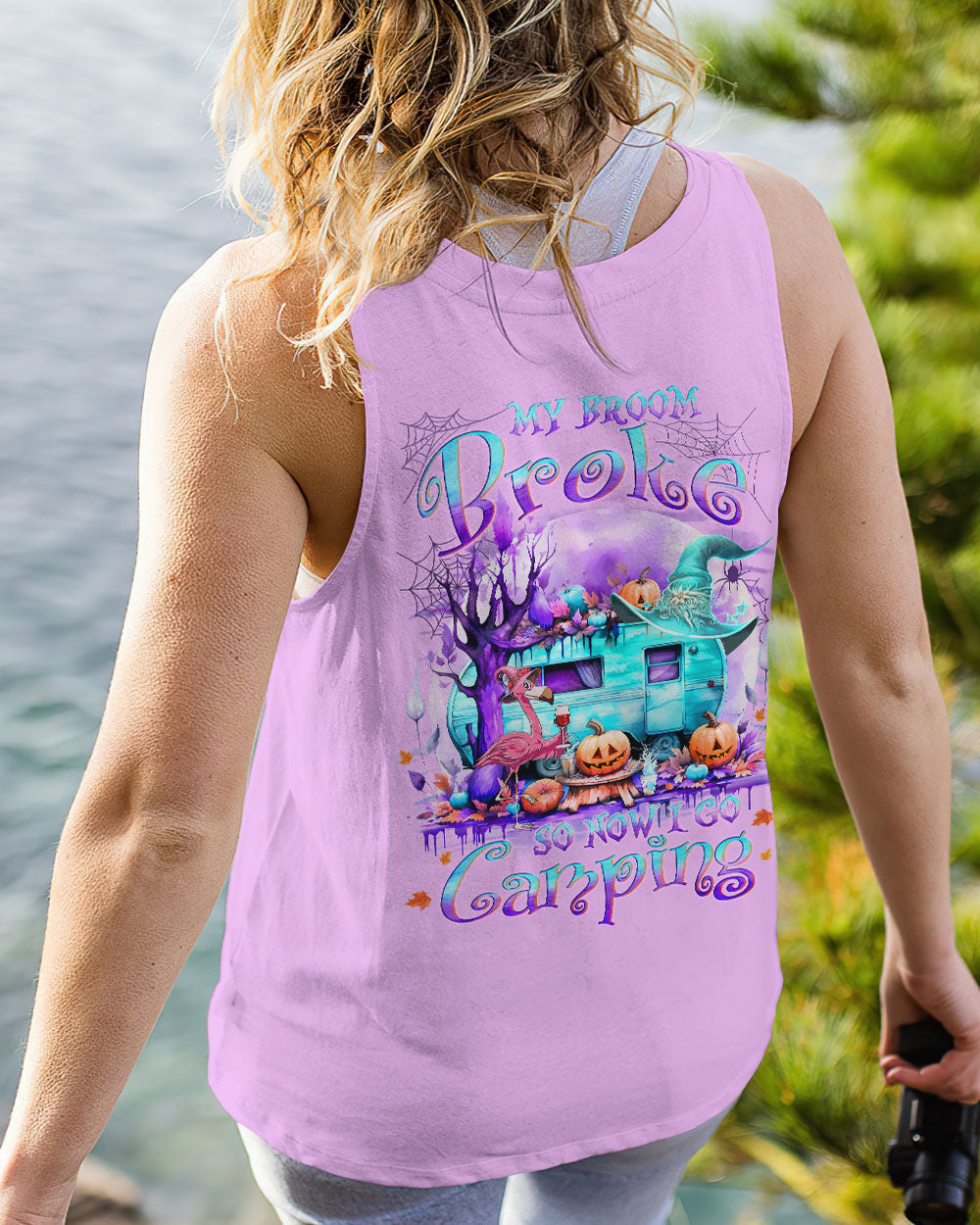 MY BROOM BROKE SO NOW HALLOWEEN CAMPING ALL OVER PRINT - YHLN1108232