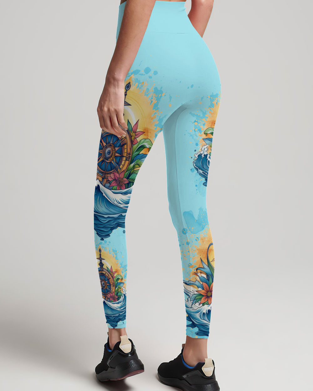 HAPPINESS COMES IN WAVES COMPASS ALL OVER PRINT - YHLN1506231