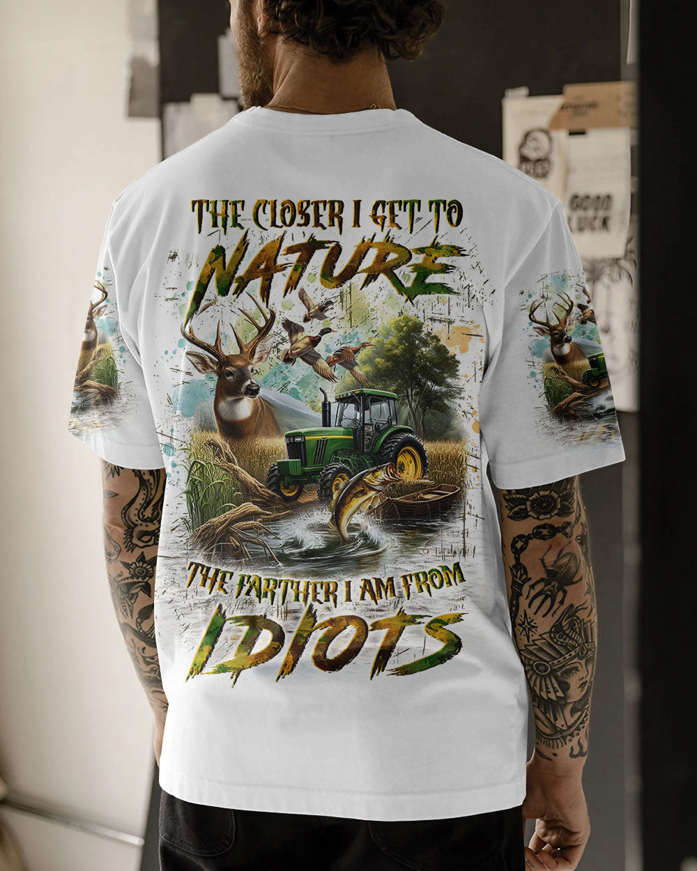 THE CLOSER I GET TO NATURE HUNTING ALL OVER PRINT - YHLN1911242