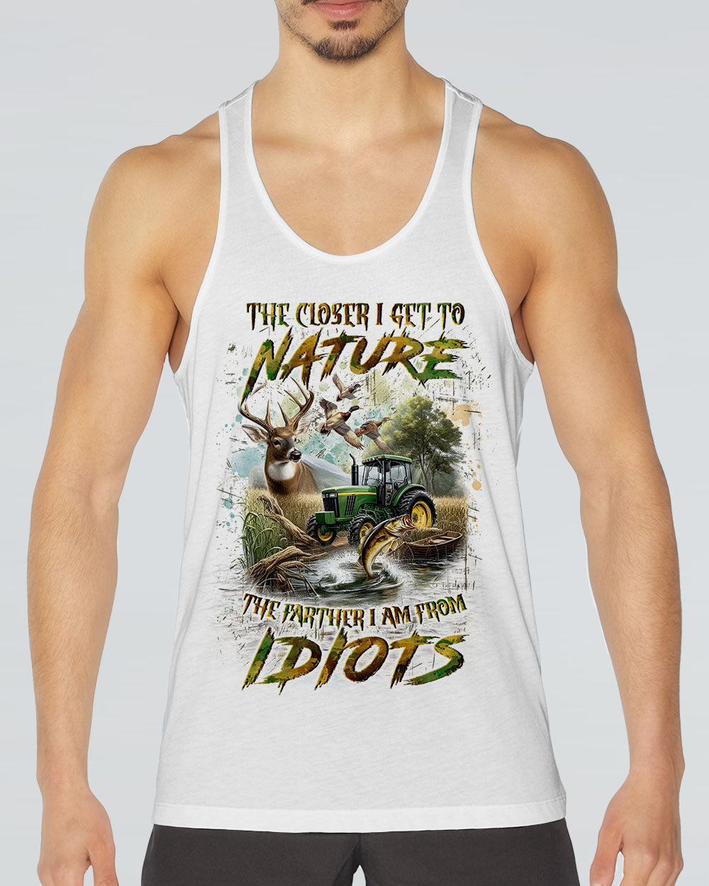 THE CLOSER I GET TO NATURE HUNTING ALL OVER PRINT - YHLN1911242