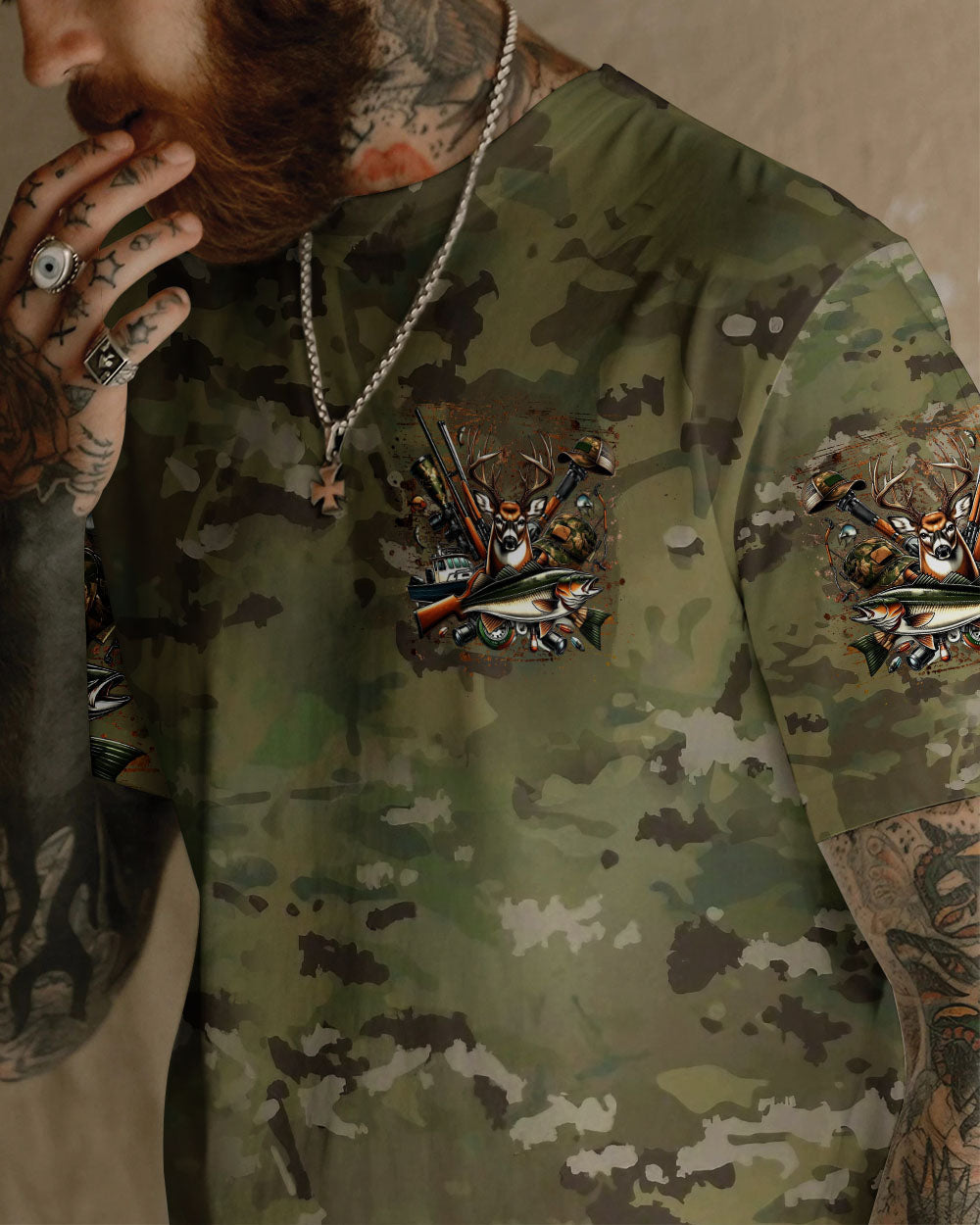 FISHING SOLVES MOST OF MY PROBLEMS HUNTING ALL OVER PRINT - YHLN2011242