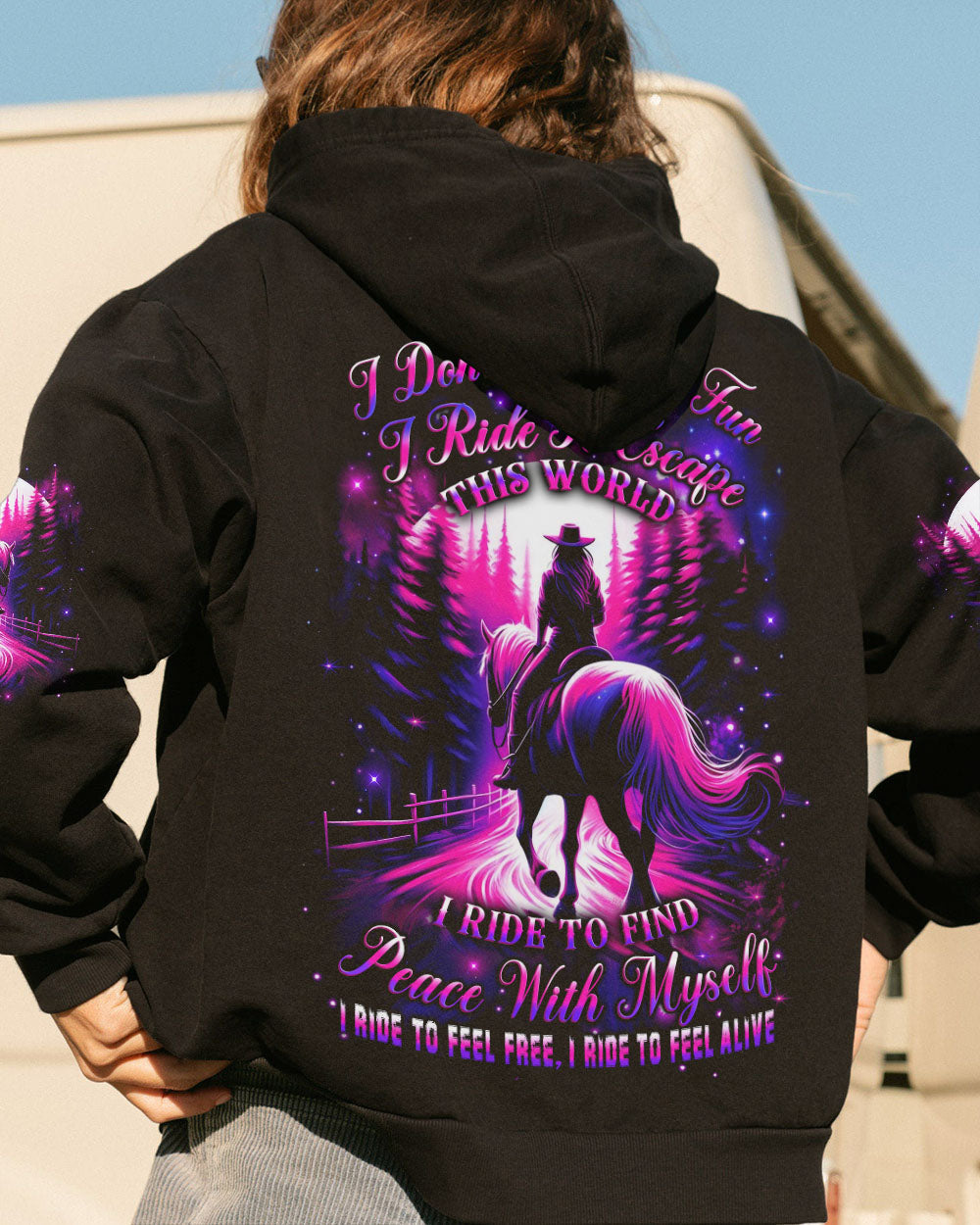 I RIDE TO FIND PEACE WITH MYSELF ALL OVER PRINT - YHLT1911243