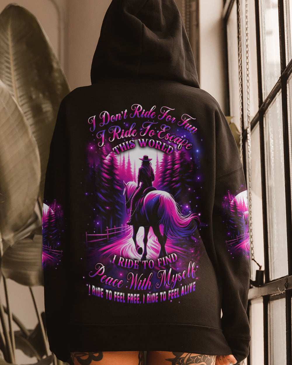 I RIDE TO FIND PEACE WITH MYSELF ALL OVER PRINT - YHLT1911243