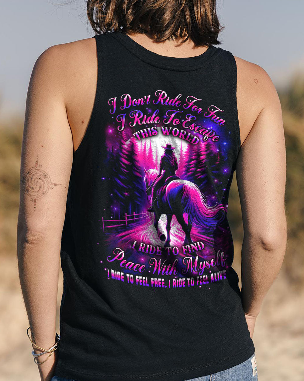 I RIDE TO FIND PEACE WITH MYSELF ALL OVER PRINT - YHLT1911243