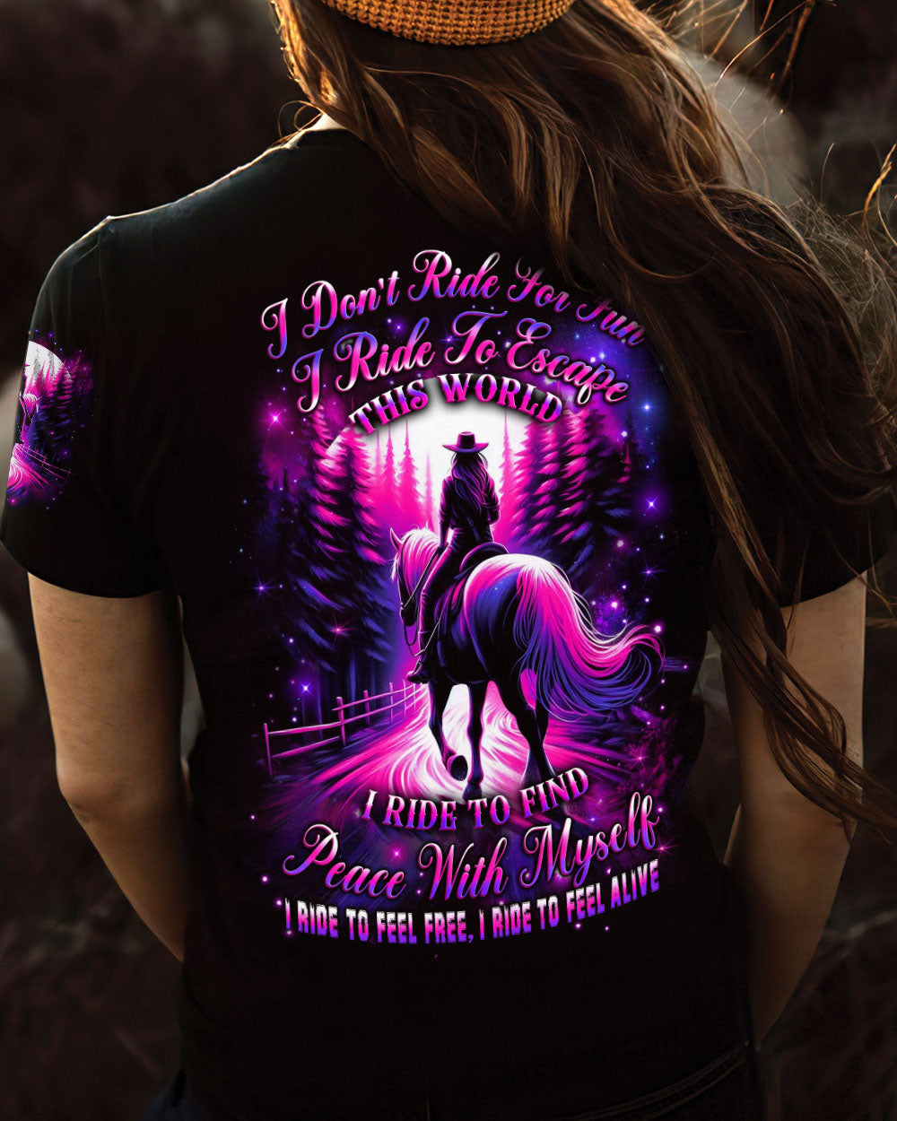 I RIDE TO FIND PEACE WITH MYSELF ALL OVER PRINT - YHLT1911243