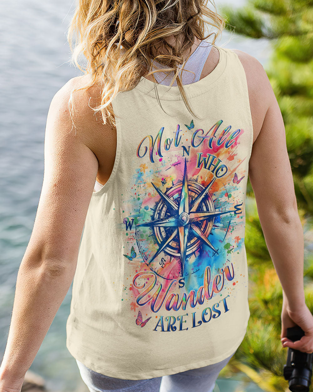 NOT ALL WHO WANDER ARE LOST COMPASS ALL OVER PRINT - YHLT2507242