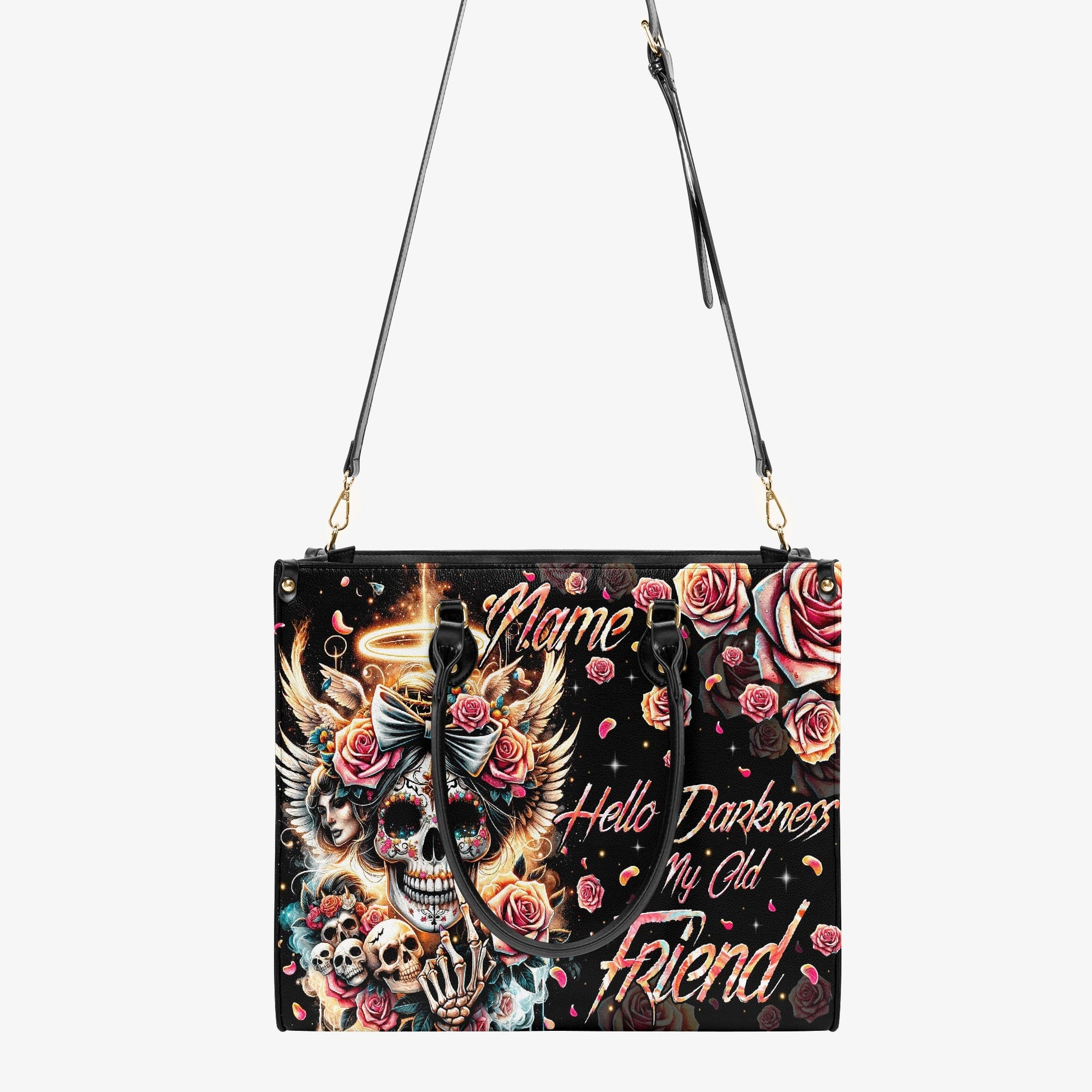HELLO DARKNESS MY OLD FRIEND LEATHER HANDBAG - TYTM0204242