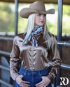 CHOCOLATE SATIN PERFORMANCE RODEO SHIRT