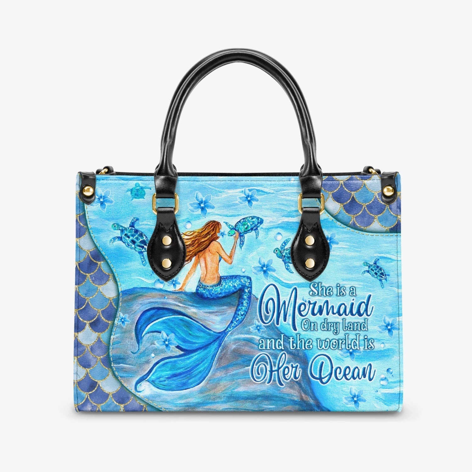 Bigcrowns SHE IS A MERMAID LEATHER HANDBAG W2903244