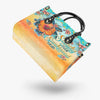 Bigcrowns SANDY TOES SUNKISSED NOSE TURTLE HIBISCUS LEATHER HANDBAG W3003242