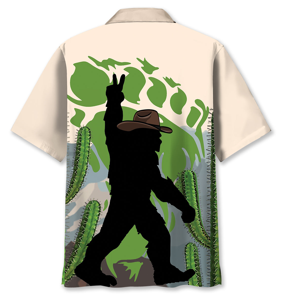 Bigfoot Cowboy Footprint Hawaiian Shirt