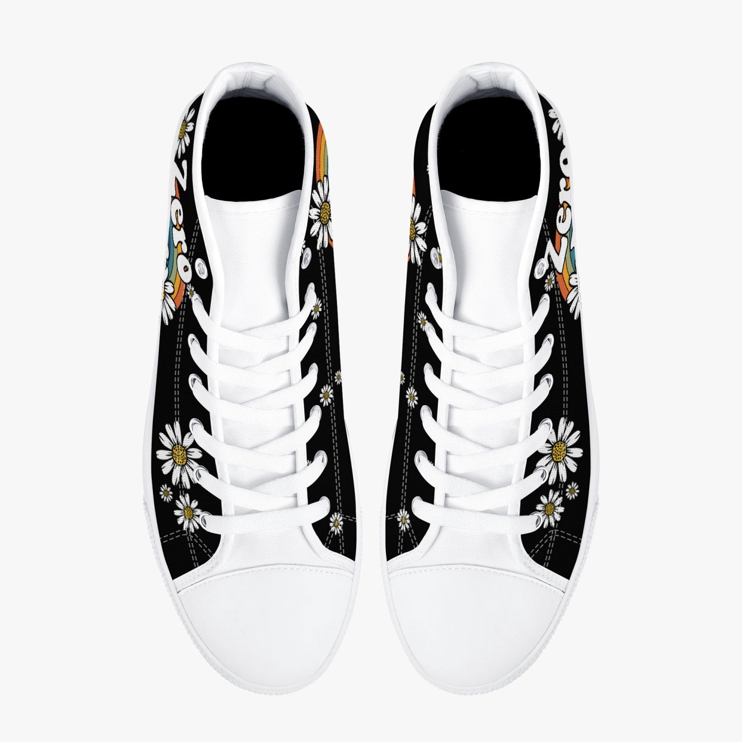 ZERO F GIVEN DAISY RAINBOW HIGH TOP CANVAS SHOES - TY0410221