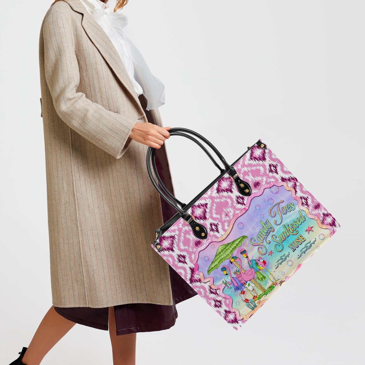 Bigcrowns SANDY TOES SUNKISSED NOSE LEATHER HANDBAG T2703241