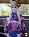 DARK MAUVE SATIN PERFORMANCE RODEO SHIRT