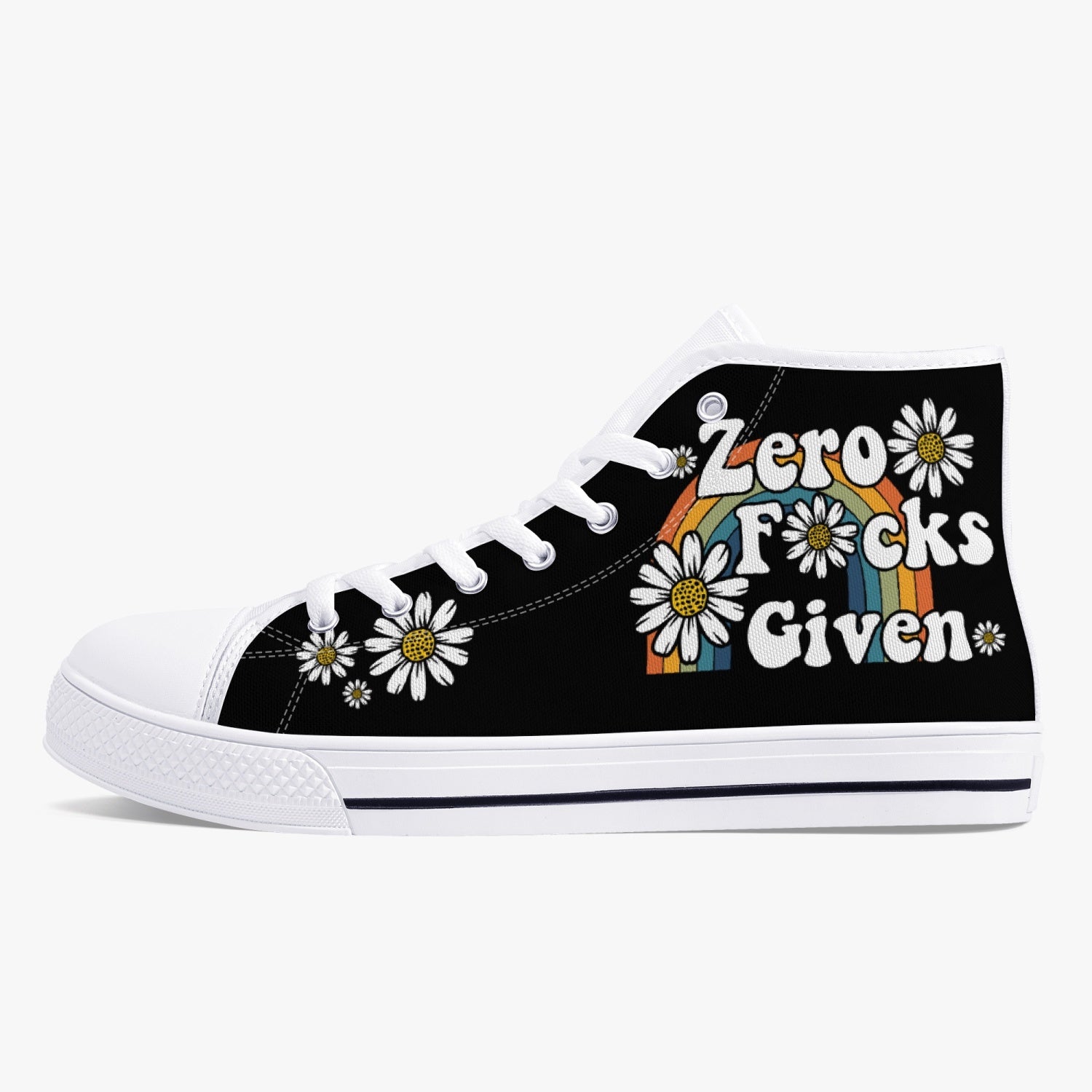 ZERO F GIVEN DAISY RAINBOW HIGH TOP CANVAS SHOES - TY0410221