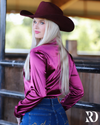 DEEP PLUM SATIN PERFORMANCE RODEO SHIRT