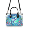 Bigcrowns DOLPHIN MOON FLORAL LEATHER HANDBAG Z0507244