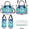 Bigcrowns DOLPHIN MOON FLORAL LEATHER HANDBAG Z0507244