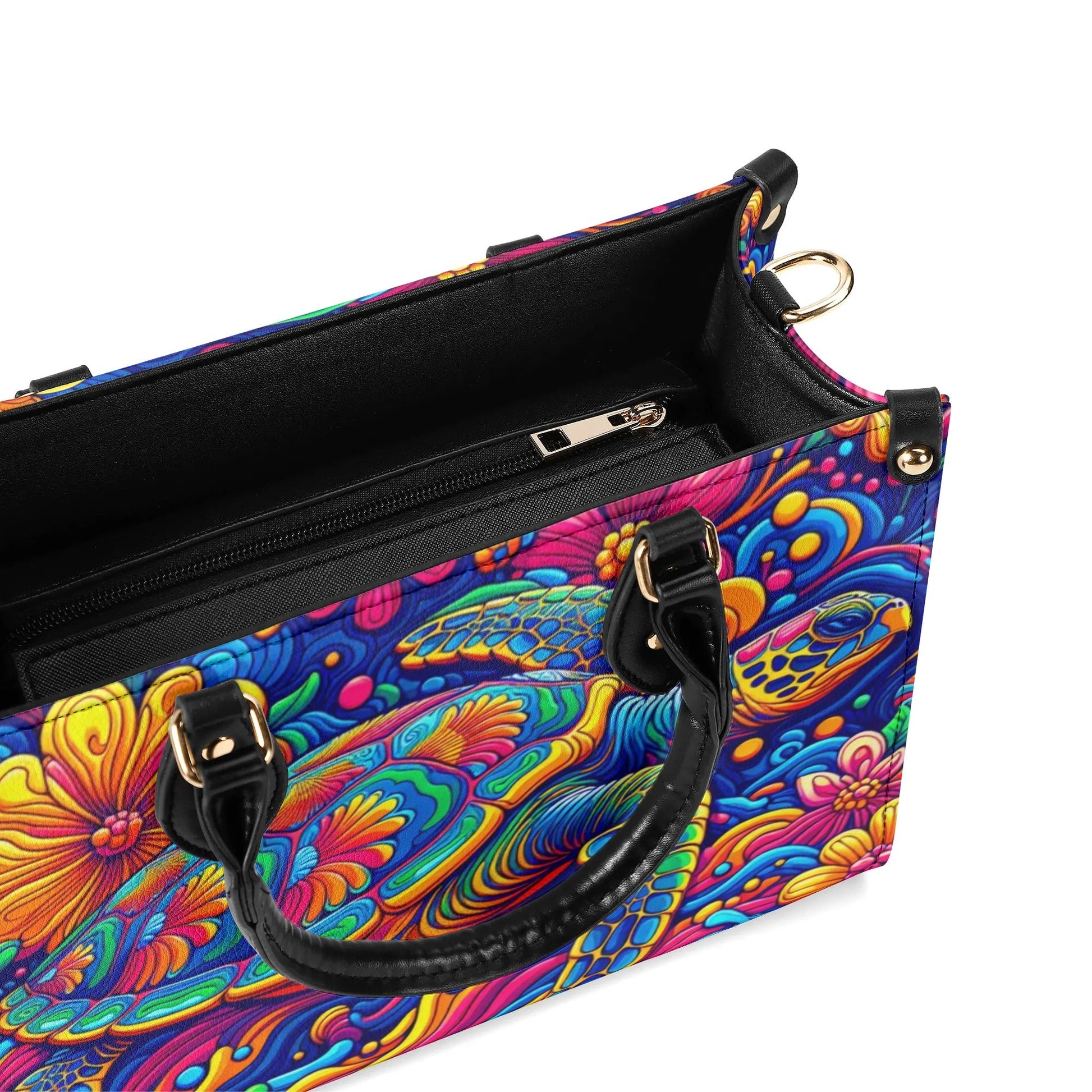 Bigcrowns COLORFUL TURTLE LEATHER HANDBAG O2707242