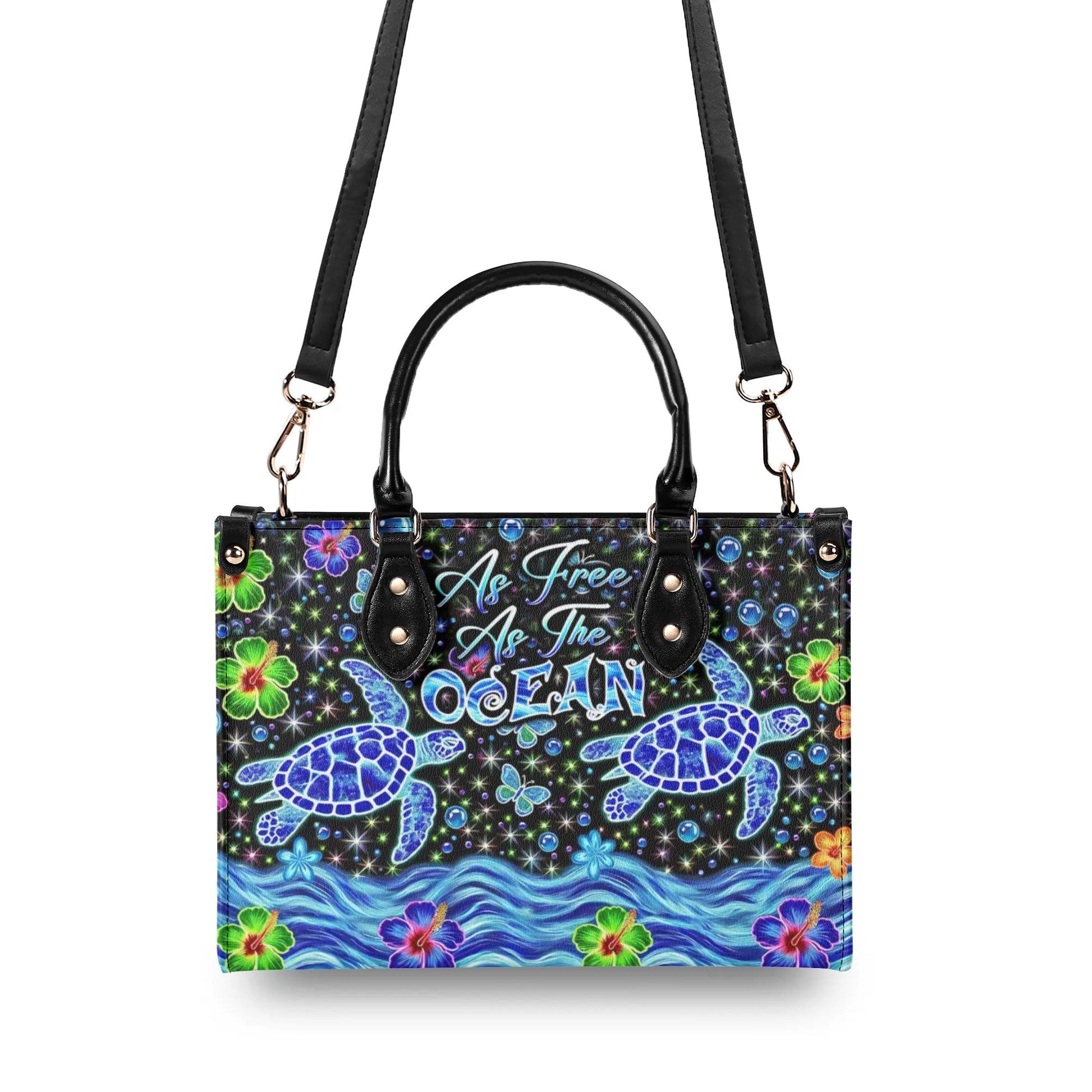 Bigcrowns AS FREE AS THE OCEAN LEATHER HANDBAG W0108244