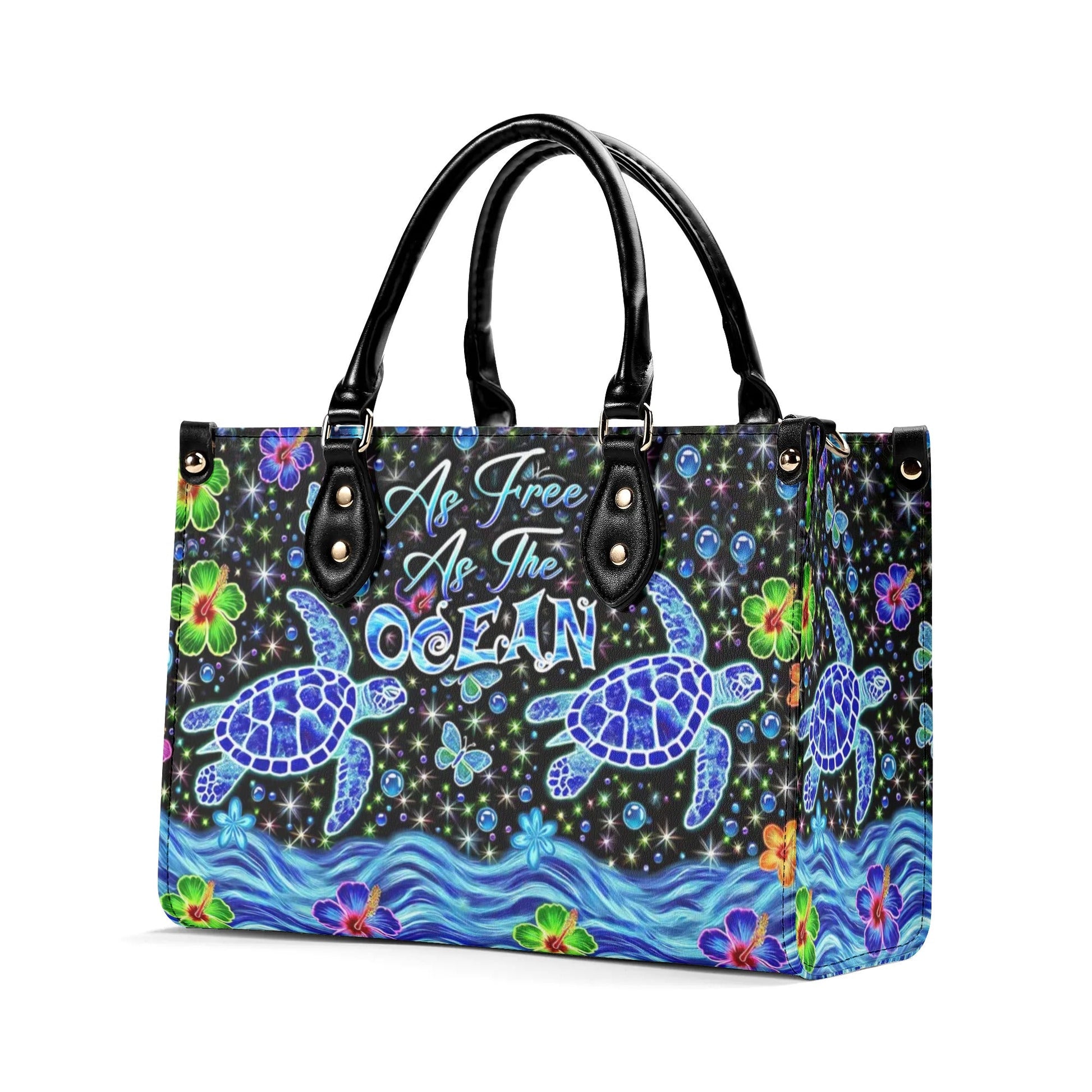 Bigcrowns AS FREE AS THE OCEAN LEATHER HANDBAG W0108244