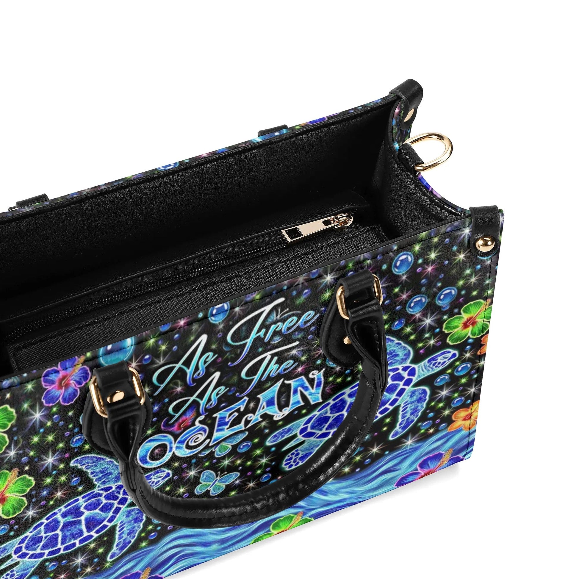 Bigcrowns AS FREE AS THE OCEAN LEATHER HANDBAG W0108244
