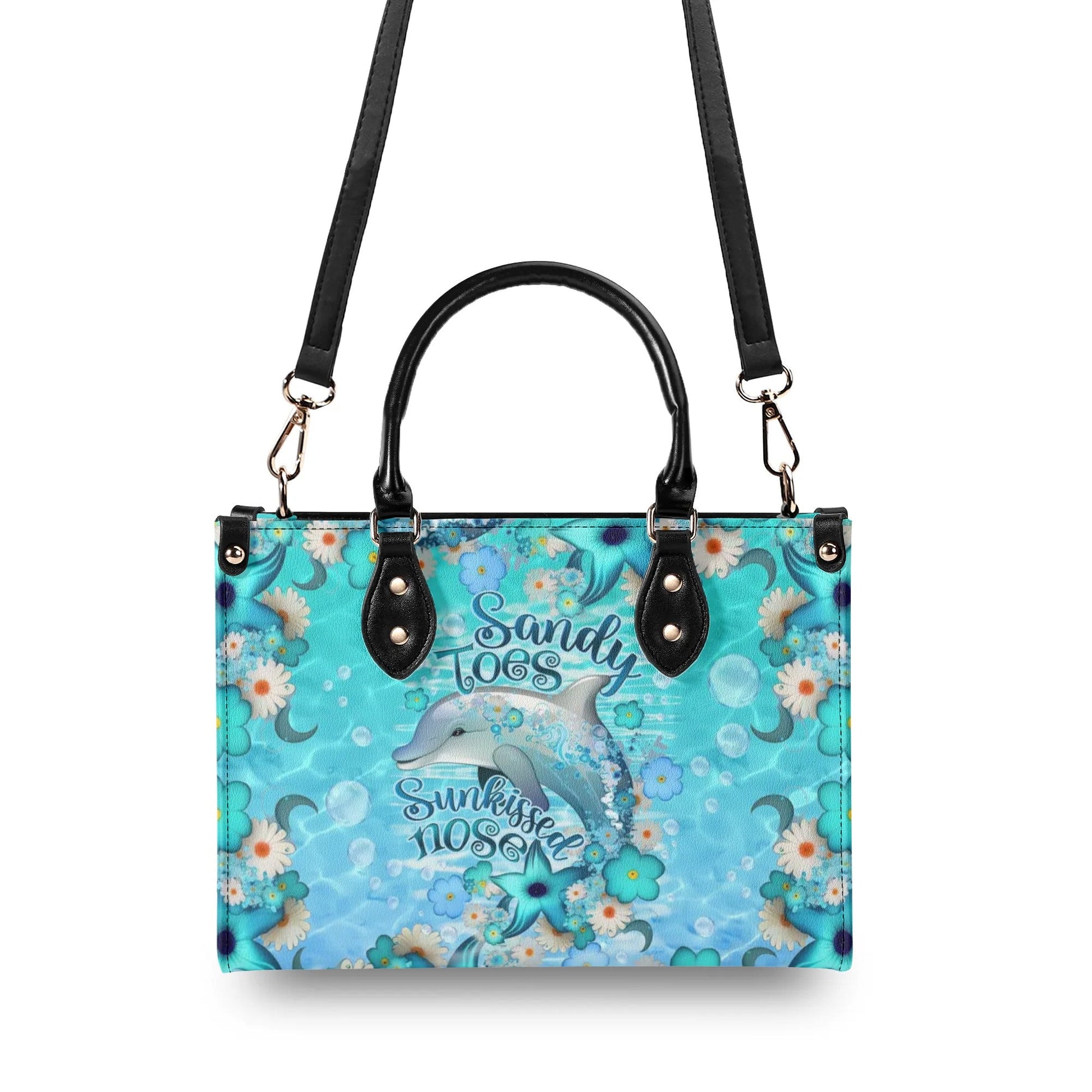 Bigcrowns SANDY TOES SUNKISSED NOSE DOLPHIN LEATHER HANDBAG O2708244
