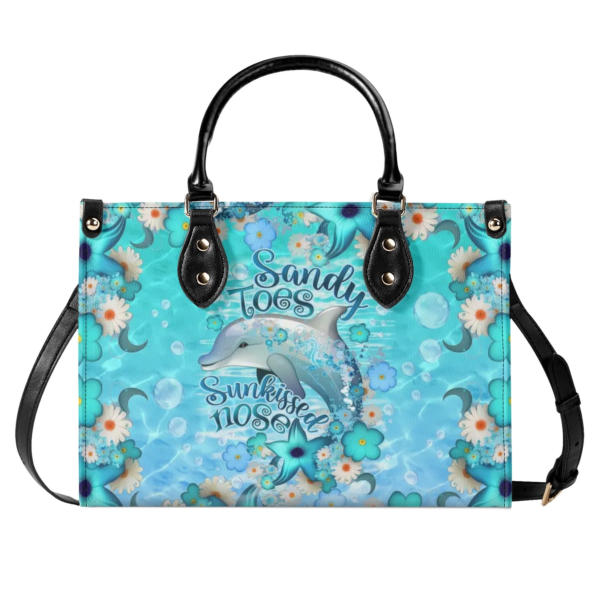 Bigcrowns SANDY TOES SUNKISSED NOSE DOLPHIN LEATHER HANDBAG O2708244