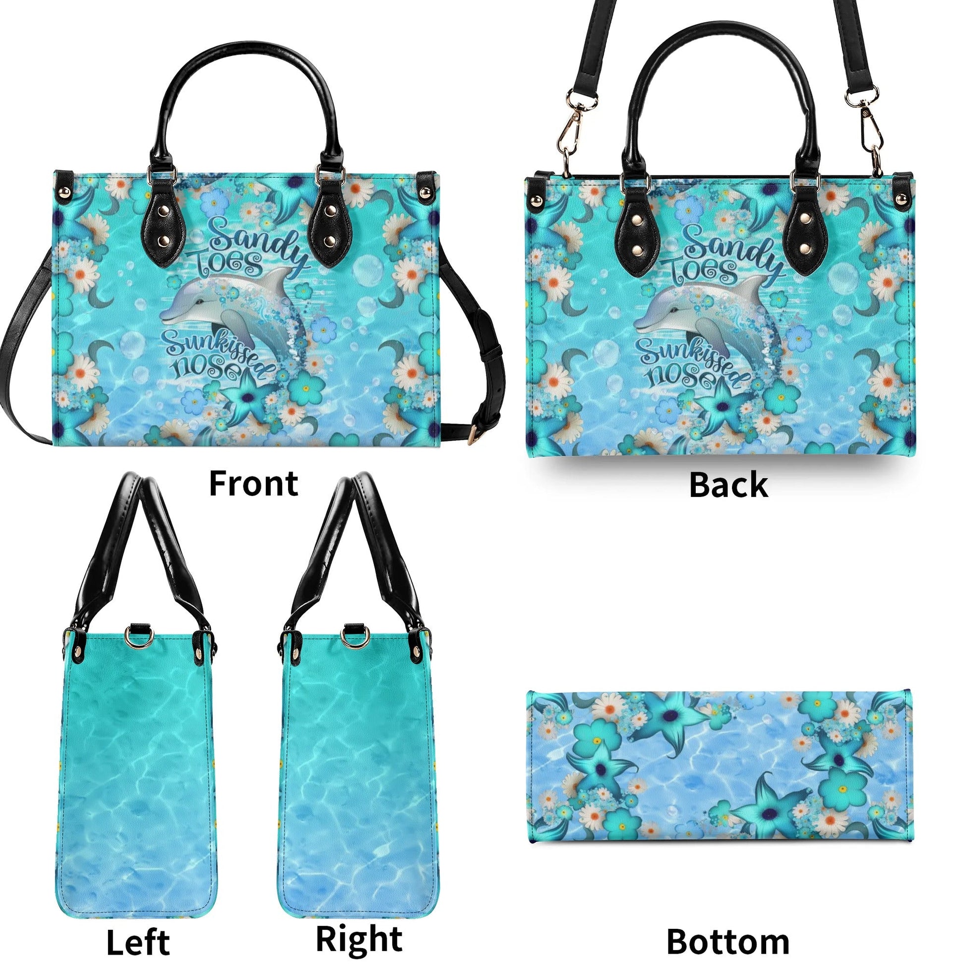 Bigcrowns SANDY TOES SUNKISSED NOSE DOLPHIN LEATHER HANDBAG O2708244