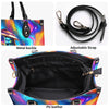 Bigcrowns CAMPING AT NIGHT WITH CAMPFIRE LEATHER HANDBAG YHDU1012244