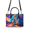 Bigcrowns CAMPING AT NIGHT WITH CAMPFIRE LEATHER HANDBAG YHDU1012244