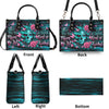 DON'T TRY TO FIGURE ME OUT SKULL LADY LEATHER HANDBAG - YHDU1712244