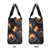 SKULL FIRE BLACK ROSE LEATHER HANDBAG - TLNZ2506245