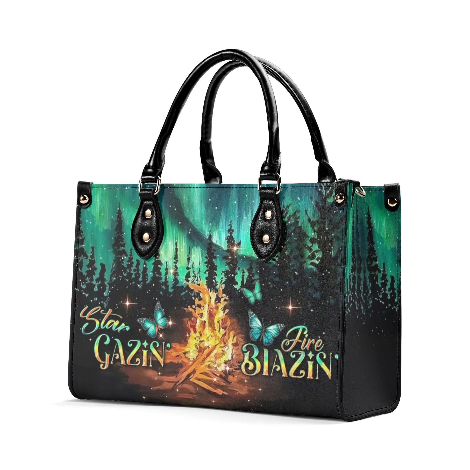 Bigcrowns STAR GAZIN' FIRE BLAZIN' LEATHER HANDBAG YHDU0306244