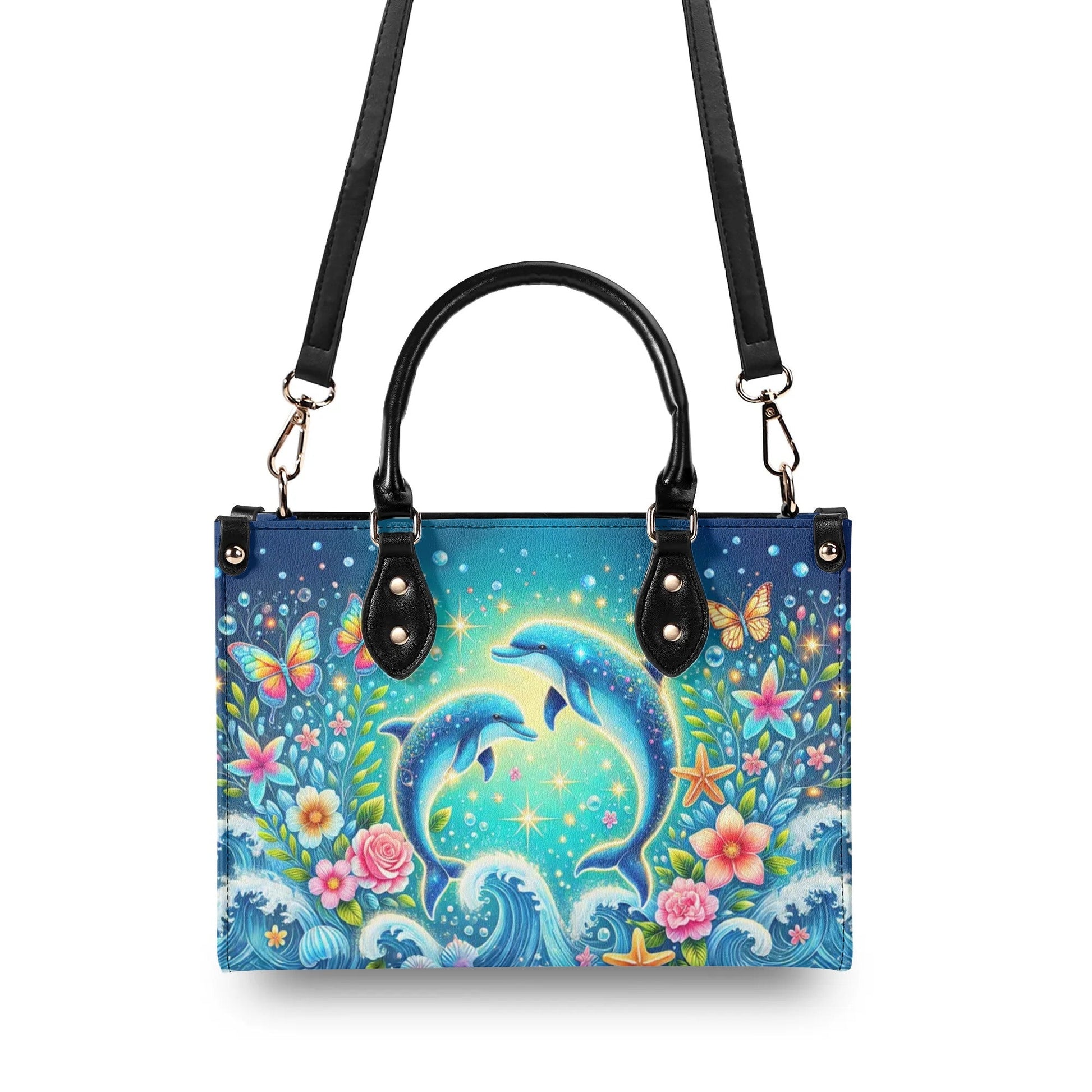 Bigcrowns DOLPHIN MOON LEATHER HANDBAG W2706243