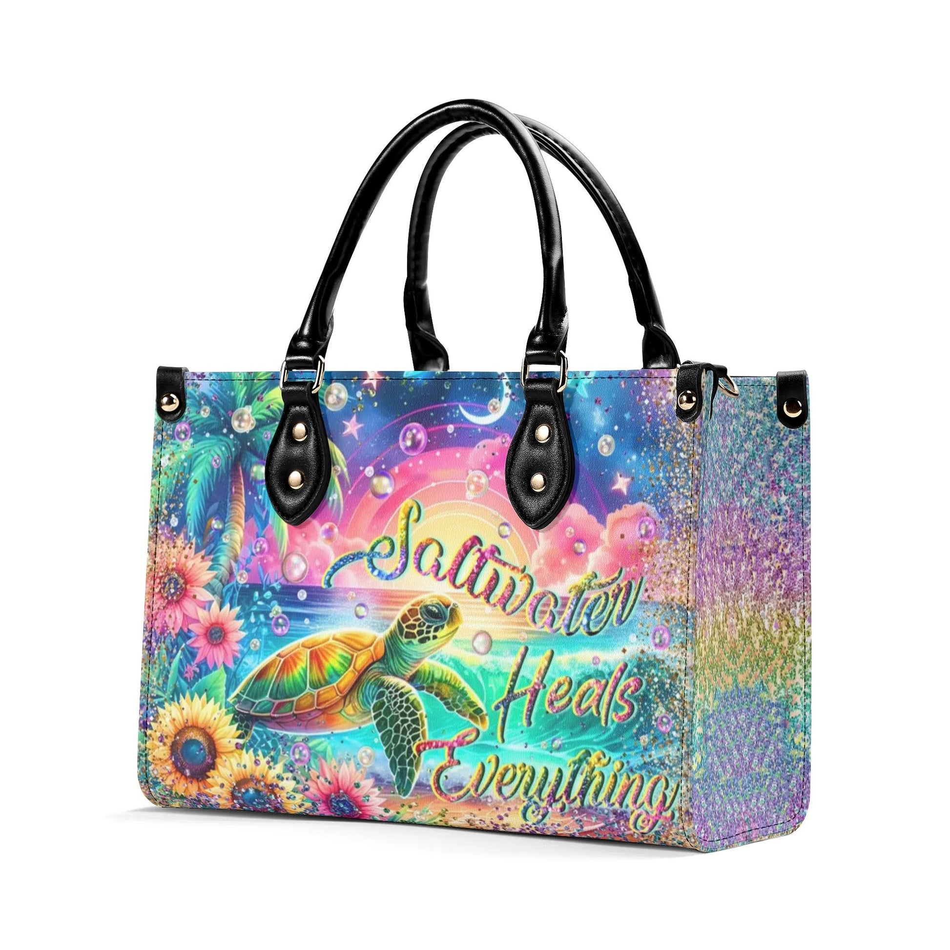 Bigcrowns SALTWATER HEALS EVERYTHING LEATHER HANDBAG N0107244