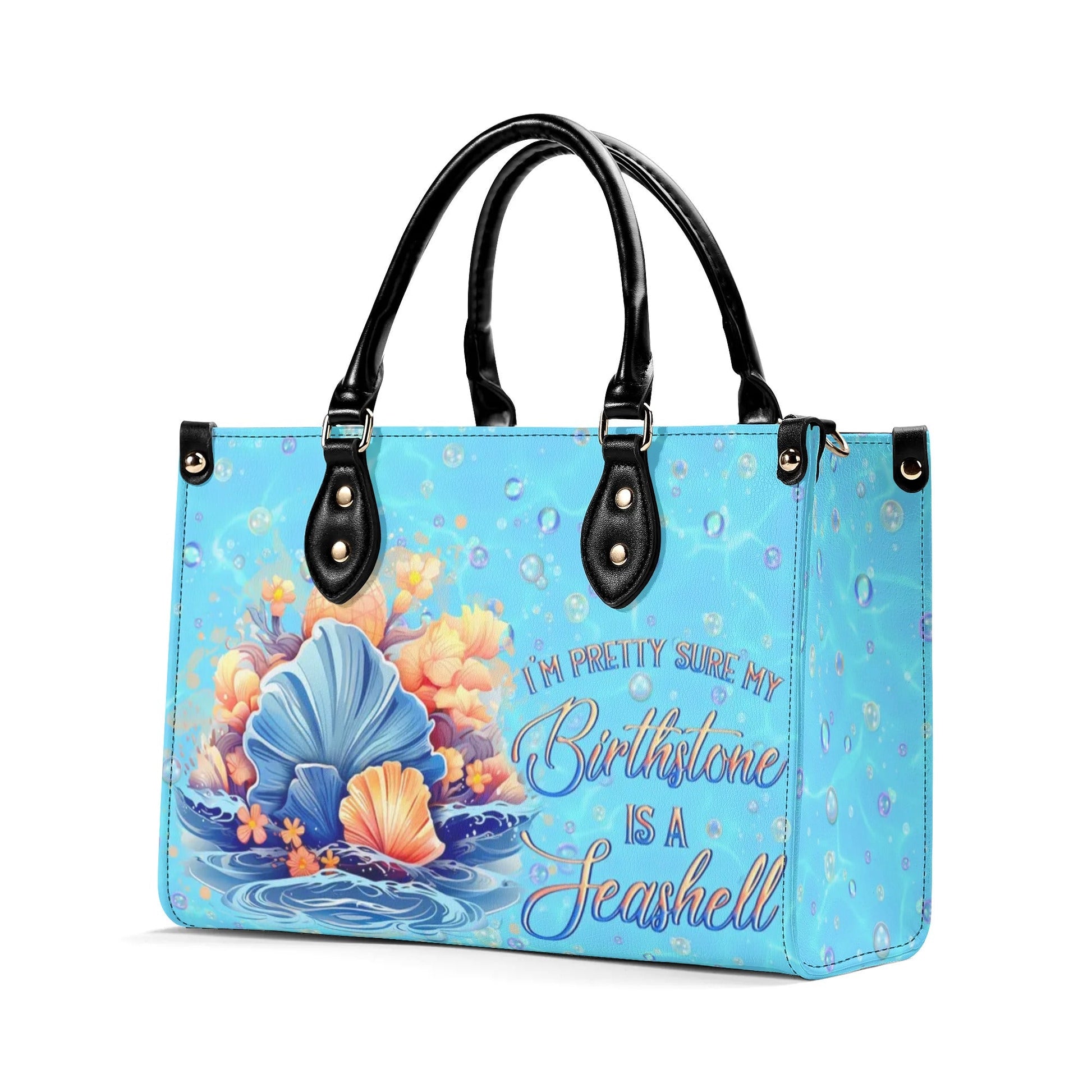 Bigcrowns I'M PRETTY SURE MY BIRTHSTONE LEATHER HANDBAG N2907243